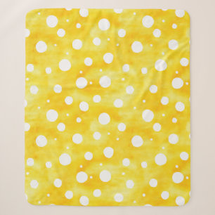 Aquarell-Polka-Dots - Erdiges Gelb und Weiß (2) Sherpadecke