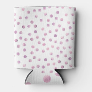 Aquarell-Polka-Punkte, rosa geometrischer Hintergr Dosenkühler