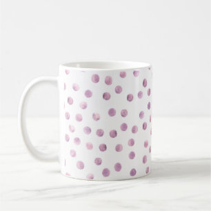 Aquarell-Polka-Punkte, rosa geometrischer Hintergr Kaffeetasse