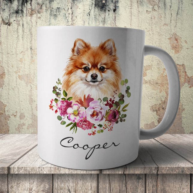 Aquarell-Pomeranian Kaffeetasse (Von Creator hochgeladen)