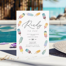 Aquarell Popsicle Bereit zum Pop Kinderdusche