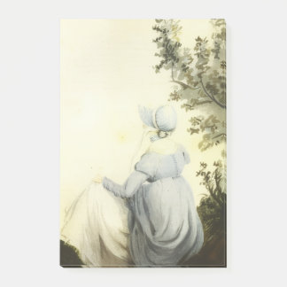 Aquarell-Porträt von Jane Austen Post-it Klebezettel