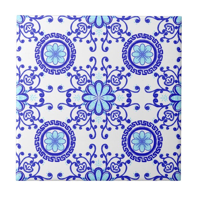 Aquarell-Positano-Amalfi-Fliesendesign  Fliese (Vorderseite)