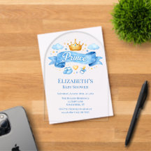 Aquarell Prinz Baby Boy Babyparty