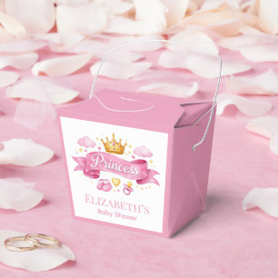 Aquarell Prinzessin Rosa Baby Shower Gastgeschenk Geschenkschachtel