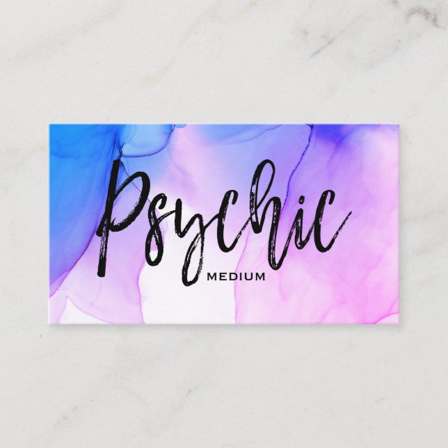 *~* Aquarell-psychisches Medium-Leser metaphysisch Visitenkarte (Vorderseite)
