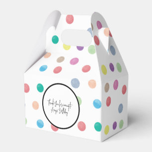 Aquarell-Punkte handgemaltes farbenfrohes Muster Geschenkschachtel
