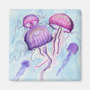 Aquarell-Quallen Magnet