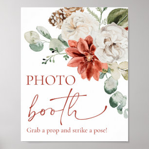 Aquarell Red Winter Christmas Foto Standzeichen Poster