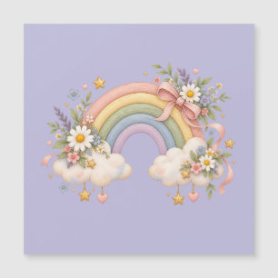 Aquarell-Regenbogen-Geschenk – Charmante Wolke Magnetkarte