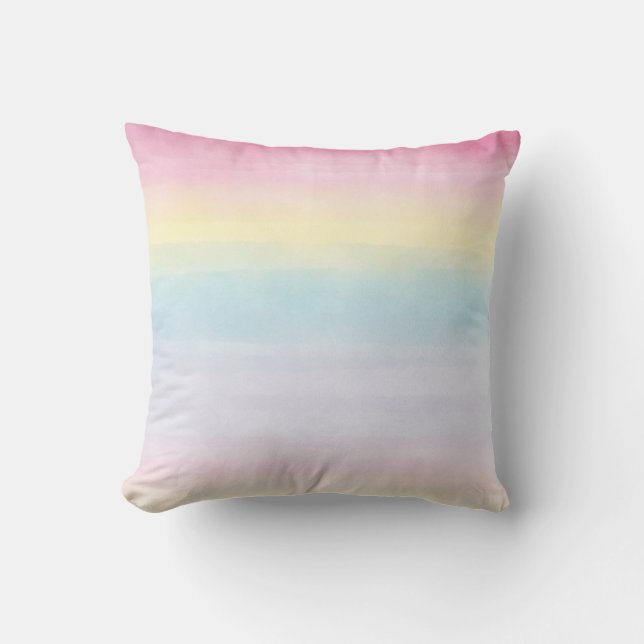 Aquarell-Regenbogen-Pastell - alle Wahlen Kissen (Vorderseite)
