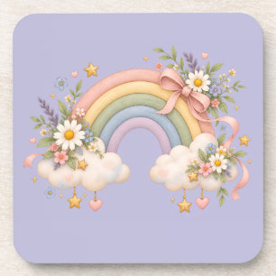 Aquarell-Regenbogengeschenk – Charmante Wolke Getränkeuntersetzer
