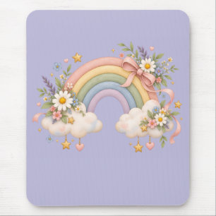 Aquarell-Regenbogengeschenk – Charmante Wolke Mousepad