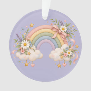 Aquarell-Regenbogengeschenk – Charmante Wolke Ornament