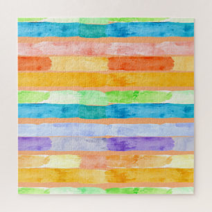 Aquarell-Regenbogenstreifen-Abstrakt