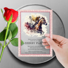 Aquarell-Rennen Derby-Party