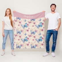 Aquarell-Rosa-Blau-Schmetterlingsmuster Name