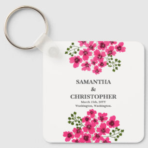Aquarell-Rosa-Blumen-53431 Schlüsselanhänger