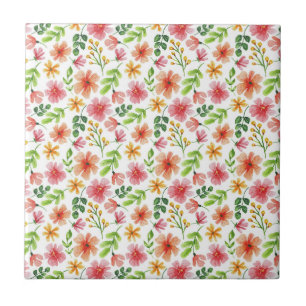 Aquarell-Rosa-Blumenmuster Fliese