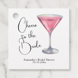 Aquarell-Rosa-Cocktail-Braut-Übernachtung ist nich Geschenkanhänger