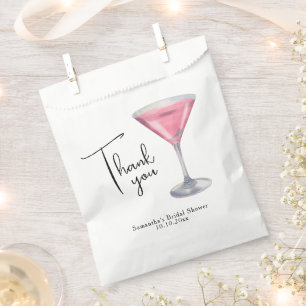 Aquarell-Rosa-Cocktail-Junggesellinnen-Abschied Da Geschenktütchen
