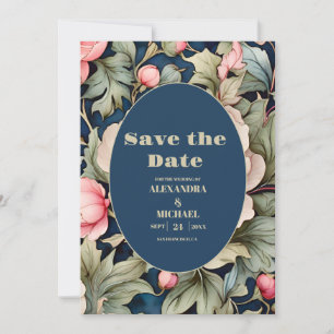 Aquarell-Rosa-Floral-Hochzeit Save The Date