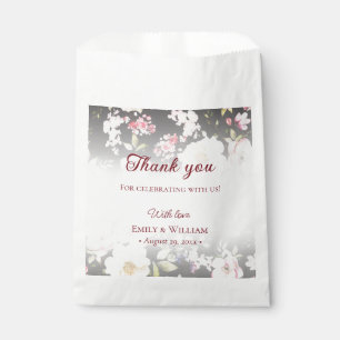 Aquarell Rosa Gelbe Rosen, schwarz verschwommen, H Geschenktütchen