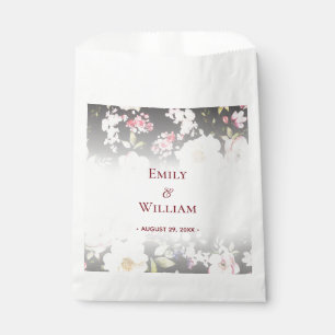 Aquarell Rosa Gelbe Rosen, schwarz verschwommen, H Geschenktütchen