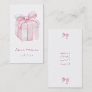 Aquarell rosa Geschenk Eventplaner Visitenkarte