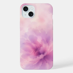 Aquarell-Rosa-Lavendel-Blüten-Abstrakt iPhone 15 Plus Hülle