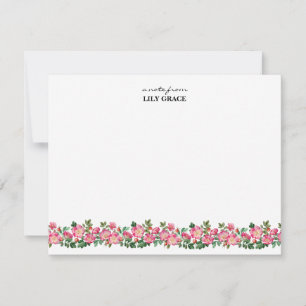Aquarell-Rosa-Lilie-Blumen-Wildblumen-Dankeschön  Mitteilungskarte