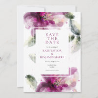 Aquarell-Rosa-Lilien-Blumenhochzeit - Rettet das D