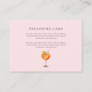 Aquarell Rosa Love At First Spritz Brautparty Begleitkarte