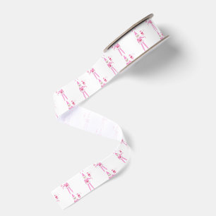 Aquarell-Rosa-Mädchen-Weihnachtselfen Ripsband