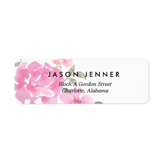Aquarell-rosa mit Blumenpfingstrosen, die Chic