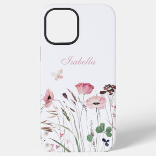 Aquarell-Rosa-Mohn-Wiese Benutzername iPhone 12 Pro Max Hülle
