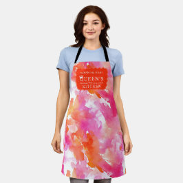 Aquarell Rosa Orange Abstrakte Küche Schürze