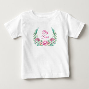 Aquarell-Rosa Pfingstrosen große (oder kleine) Sch Baby T-shirt