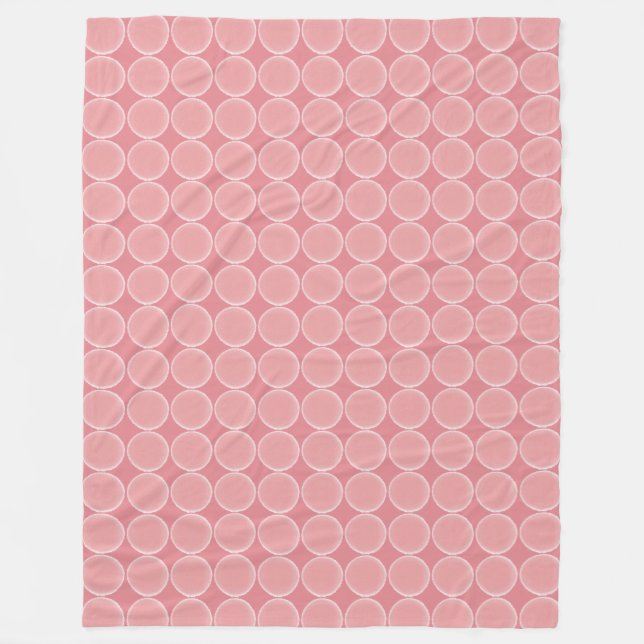 Aquarell-Rosa-Punkte-Muster Fleecedecke (Vorderseite)