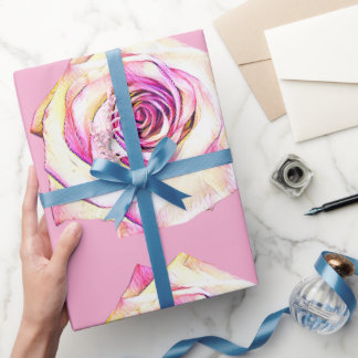 Aquarell-Rosa-Rosen-Muster-Geschenkverpackungspapi Geschenkpapier
