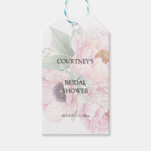 Aquarell-Rosa-Rosen-Pfingstrosen-Danksagungs-Gesch Geschenkanhänger