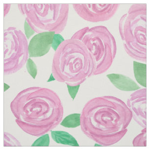 Aquarell, rosa Rosen Stoff
