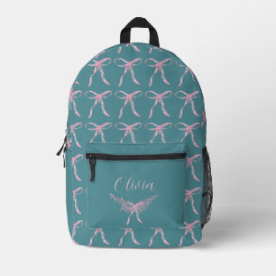 Aquarell-Rosa-Schleifen-Muster Bedruckter Rucksack