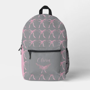 Aquarell-Rosa-Schleifen-Muster Bedruckter Rucksack