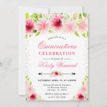 Aquarell Rosa Sommer Blume Foto Quinceanera