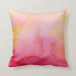 Aquarell rosa u. Orangen-Mischungen Kissen