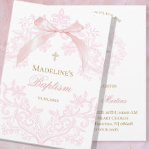 Aquarell Rosa Wappen kleiner Bogen Taufe