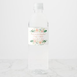 Aquarell Rose und Grüne Weinflasche