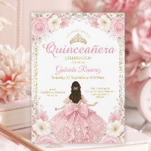 Aquarell-Roségoldene Tiara-Einladung