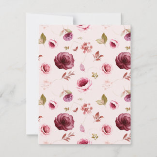 Aquarell-Rosen 30 Mitteilungskarte